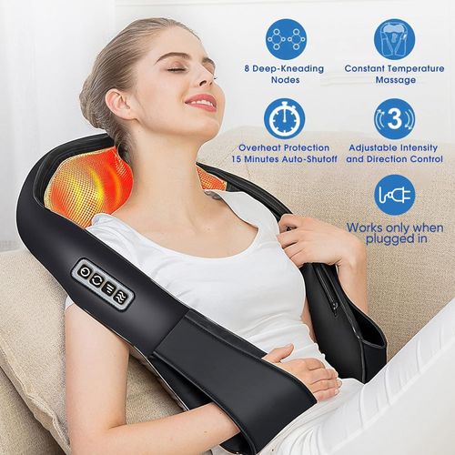 Heated Neck & Shoulder Massager – Deep Pain Relief