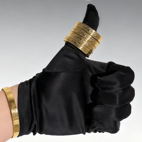Gold-Finish Four-Ring Thumb Ring