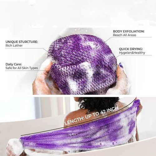 4 PCS  Authentic African Exfoliating Net Bath Sponge