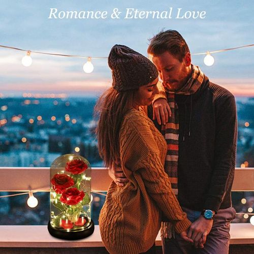 Eternal Rose™ Glass Dome LED Lamp