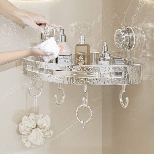 2 pieces Strong Suction Corner Shelf for Neat Homes 💧