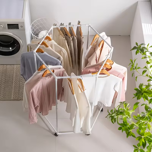 360-Degree Rotating Clothing Rack