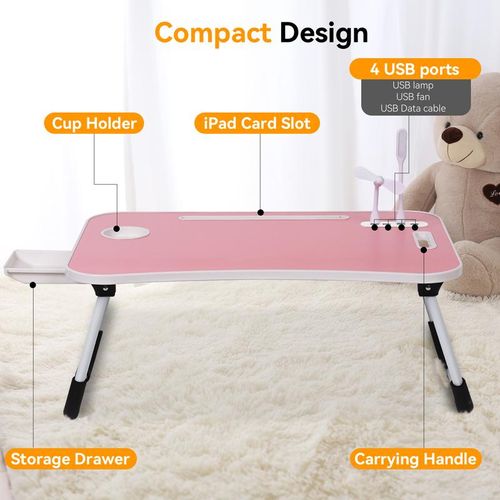 Foldable Bed Laptop Desk with USB