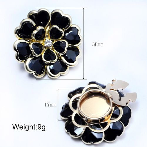 2PCS Floral Button Jewelry Clip Set