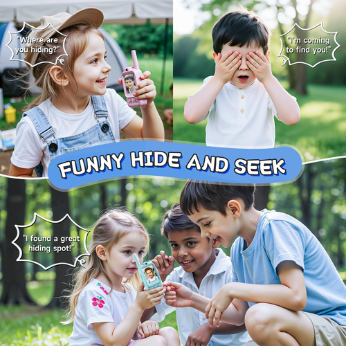 🎥🎉Video Walkie Talkies for Kids 2 Pack  (Blue and Pink)