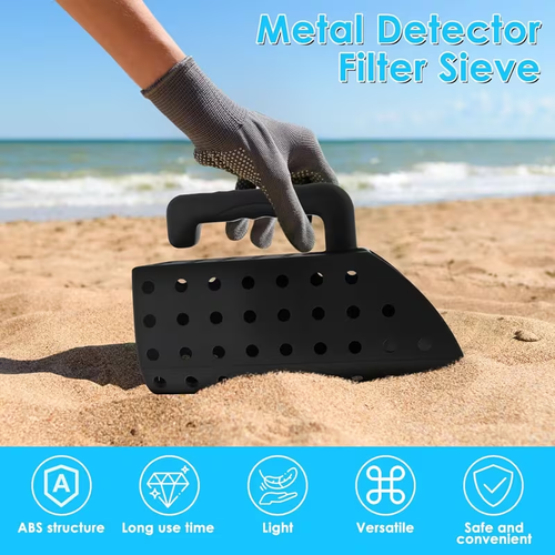 🔍 Metal Detector Sand Scoop Set – Filter Sand in Seconds, Find Treasures Faster!