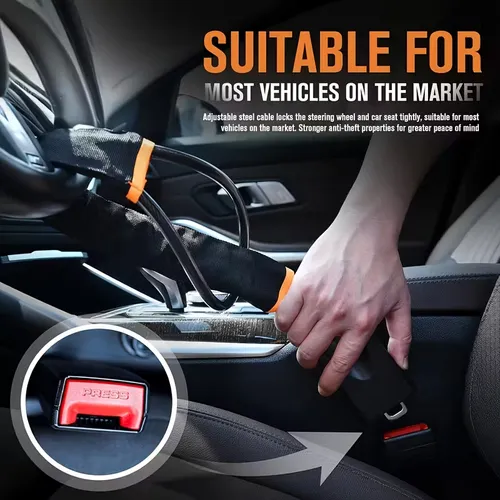 Heavy-Duty Anti-Theft Steering Wheel Lock | Ultimate Car Security