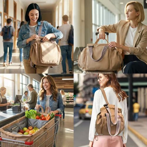 3-in-1 Convertible Large Capacity Tote Bag