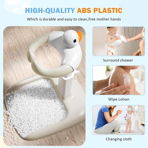 🦆Hands-Free Baby Shower Stand with Anti-Slip Base Cute Duck
