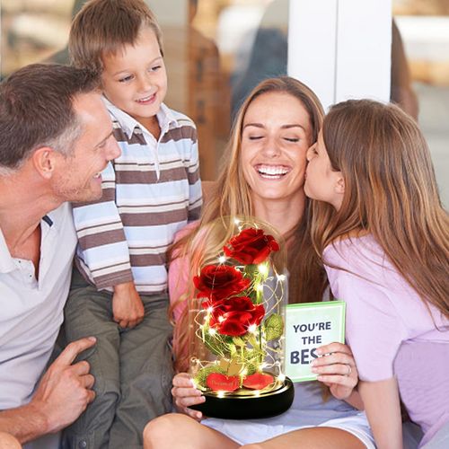 Eternal Rose™ Glass Dome LED Lamp