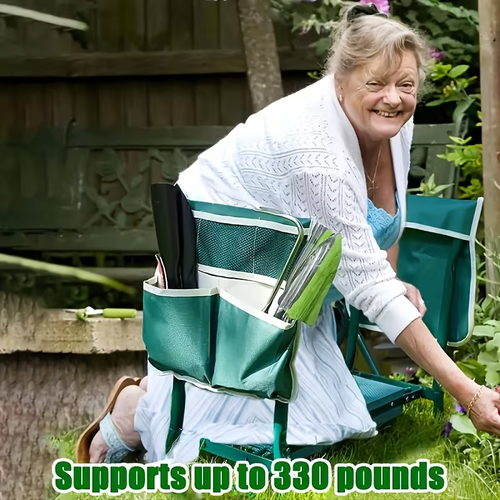 2-in-1 Foldable Garden Kneeler and Seat, Foldable Garden Stool