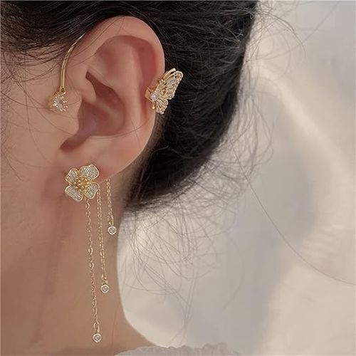 2 Pairs✨🦋 Dainty Gold Butterfly Ear Cuffs  Set& Wraps t – No Piercing Needed