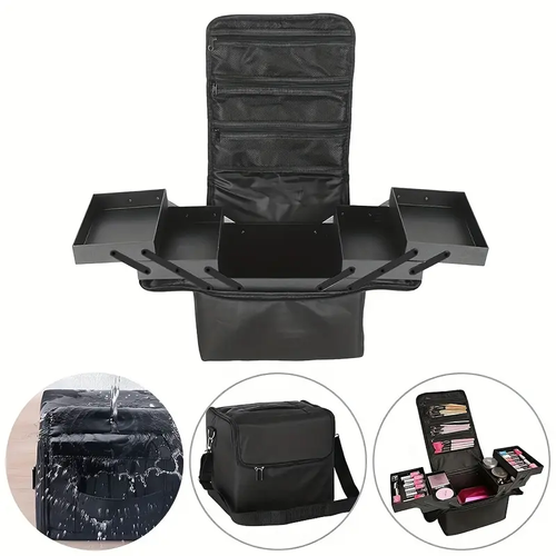 Multi-Function Professional Makeup Train Case – Large Storage, Waterproof & Travel-Friendly