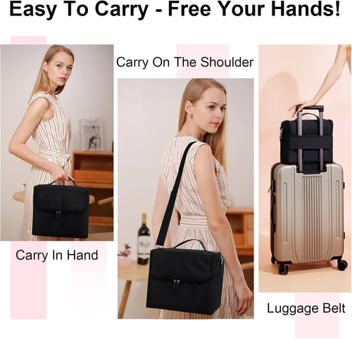 Multi-Function Professional Makeup Train Case – Large Storage, Waterproof & Travel-Friendly