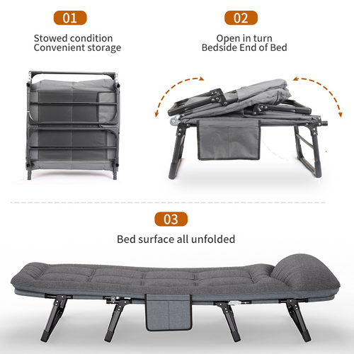 3-in-1 Heavy Duty Folding Bed – Sit, Relax & Sleep 😴