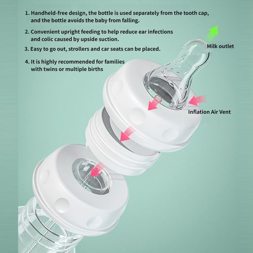 360° Hands-Free Anti-Colic Baby Bottle