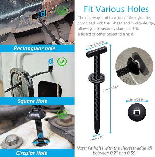Universal Self-Locking Nylon Cable Tie Fasteners (200PCS)