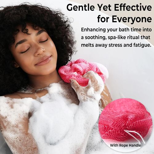 4 PCS  Authentic African Exfoliating Net Bath Sponge