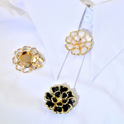 2PCS Floral Button Jewelry Clip Set