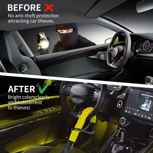 Heavy-Duty Anti-Theft Steering Wheel Lock | Ultimate Car Security