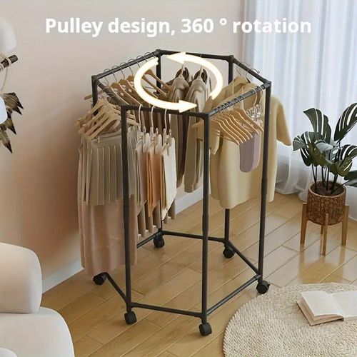 360-Degree Rotating Clothing Rack