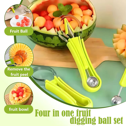 3-in-1 Fruit Art Tool — Scoop, Carve & Create in Seconds