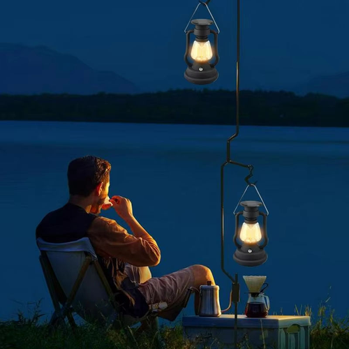 3-in-1 Solar Retro Camping Lantern – Waterproof, Long-Lasting Emergency & Outdoor Lighting