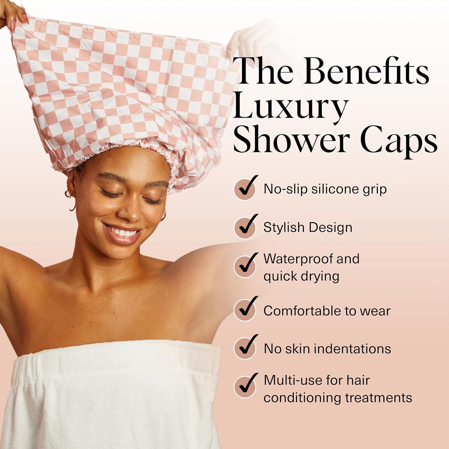 🌸Adjustable Luxury Waterproof Shower Cap