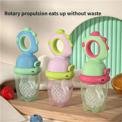 3PCS 🍼Silicone Teething Pacifier With Mesh Cover Fruit Feeder