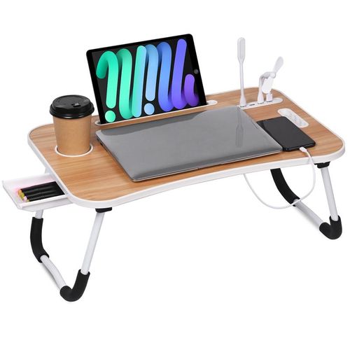 Foldable Bed Laptop Desk with USB