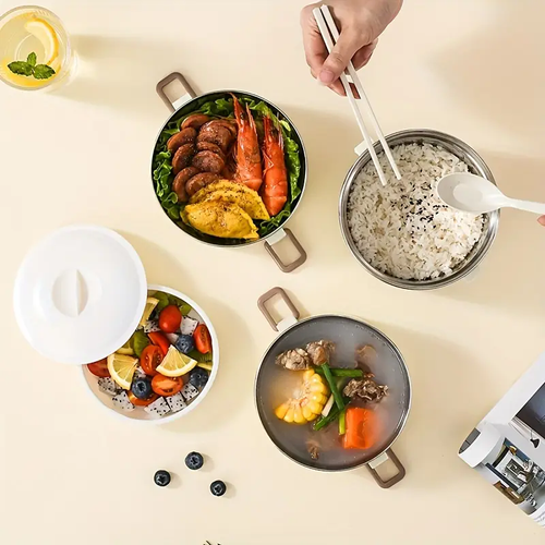 Large Capacity Stainless Steel Lunch Box with Insulated Lunch Bag
