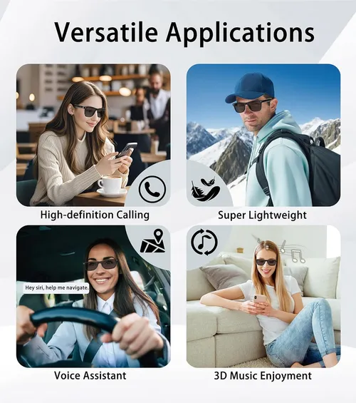 Audio Smart Glasses — UV Protection, Open-Ear Sound & Bluetooth 5.4
