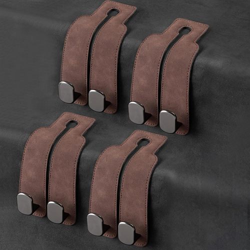 Leather Car Seat Headrest Hook (4PCS)