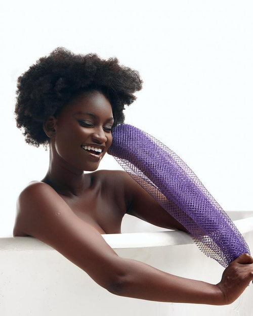 4 PCS  Authentic African Exfoliating Net Bath Sponge