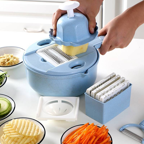 12-in-1 Multifunctional Vegetable Slicer – Fast, Safe & Easy Cooking
