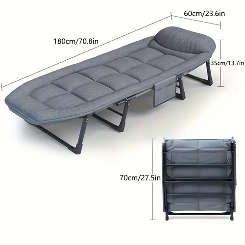 3-in-1 Heavy Duty Folding Bed – Sit, Relax & Sleep 😴