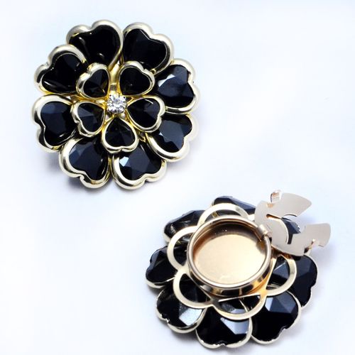 2PCS Floral Button Jewelry Clip Set