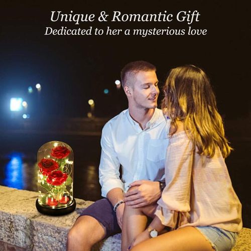 Eternal Rose™ Glass Dome LED Lamp