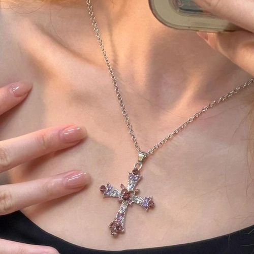 Sparkling Cross Necklace for Women