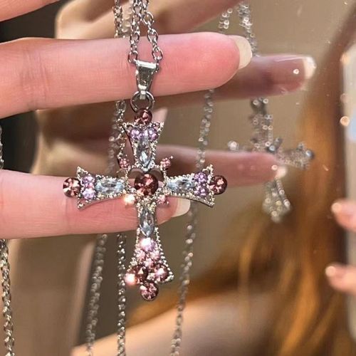 Sparkling Cross Necklace for Women