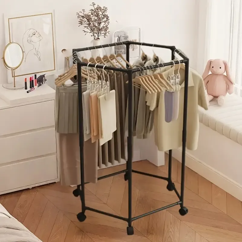 360-Degree Rotating Clothing Rack