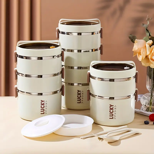 Large Capacity Stainless Steel Lunch Box with Insulated Lunch Bag