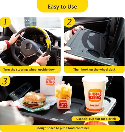 🚗 2-in-1 Car Steering Wheel Table