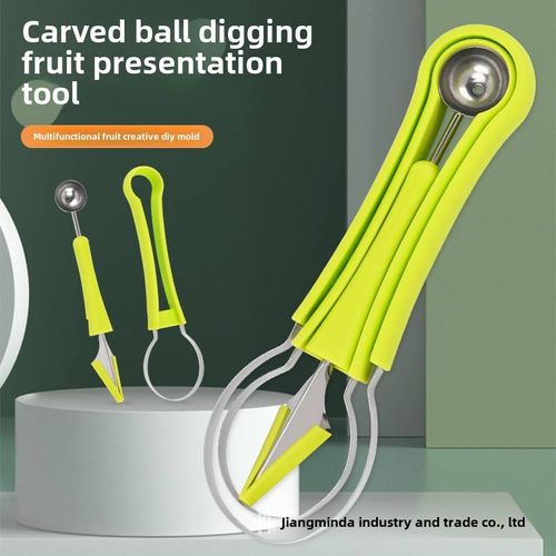 3-in-1 Fruit Art Tool — Scoop, Carve & Create in Seconds