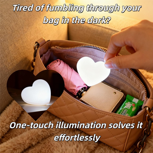 3PC 💖💡Heart Touch Bag Light – Cute & Practical