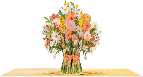 💐3D Flower Bouquet Pop Up Card – 2-in-1 Beautiful Keepsake