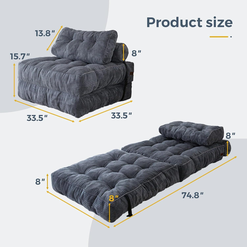 3-in-1 Folding Sofa Bed – Comfort Meets Space Saving