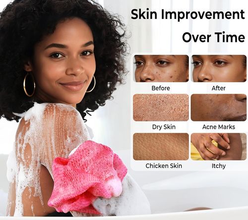 4 PCS  Authentic African Exfoliating Net Bath Sponge