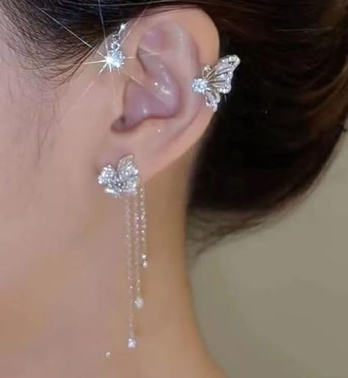 2 Pairs✨🦋 Dainty Gold Butterfly Ear Cuffs  Set& Wraps t – No Piercing Needed