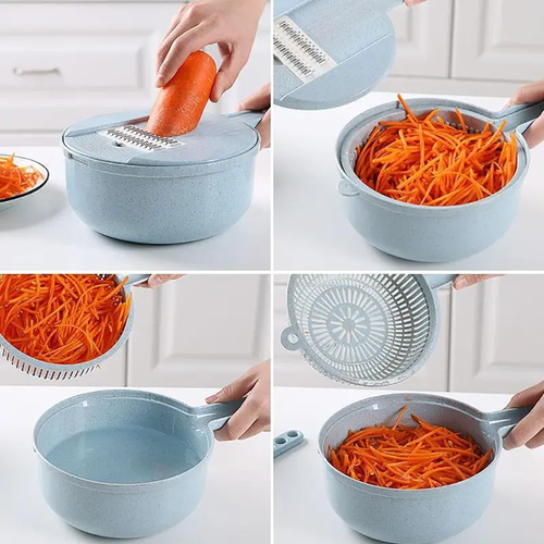 12-in-1 Multifunctional Vegetable Slicer – Fast, Safe & Easy Cooking
